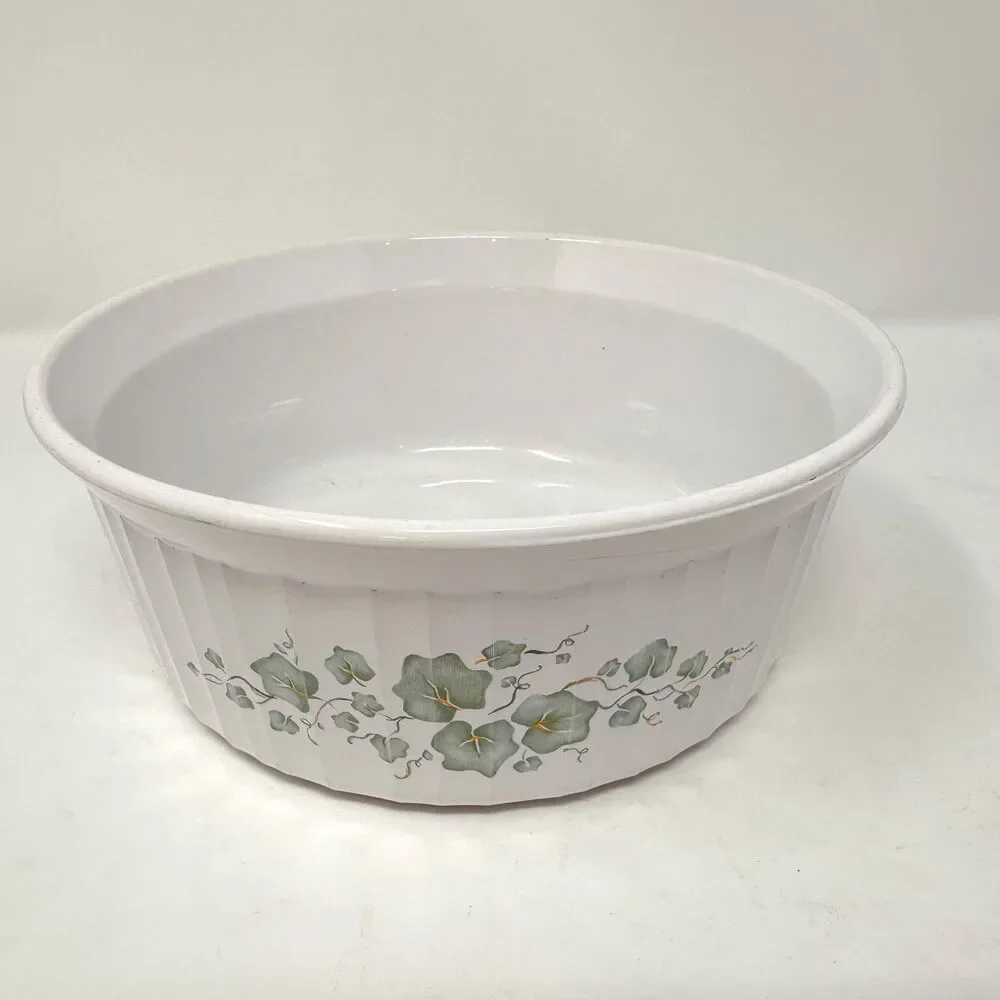 Vintage Corning Ware Callaway Ivy F-5-B 1.6 Liter Round Fluted Casserole Dish